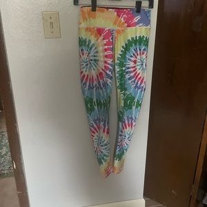 Feed Me Fight Me tie dye leggings